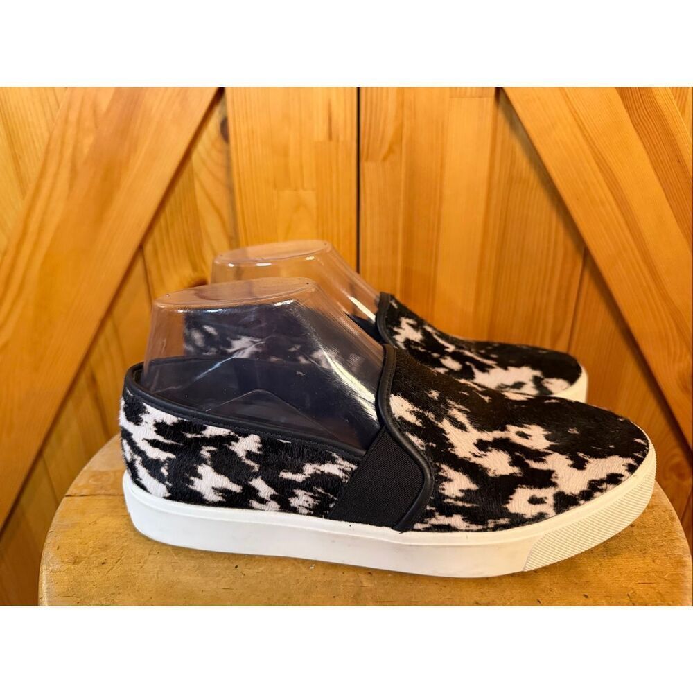 Vince Blair Calf Hair Printed Slip On Sneakers Size 7M